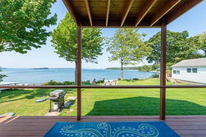 Beautiful ocean views and sunsets at this family-friendly, beachfront home