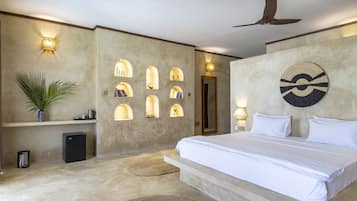 Luxury Villa, Sea View | 1 bilik tidur, cadar kapas Mesir, peralatan tempat tidur premium