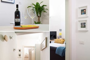 Cozy retreat with a comfortable bed, bedside table, and chair, plus a peaceful area for relaxation.