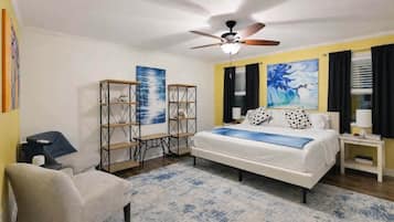 4 bedrooms, iron/ironing board, travel crib, WiFi