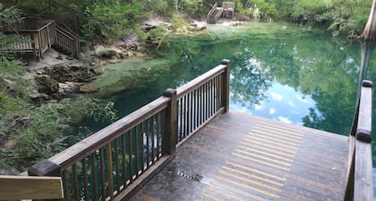 Royal Springs Riverfront Retreat on 3 acres, kayak/canoe, boat ramp, huge decks!
