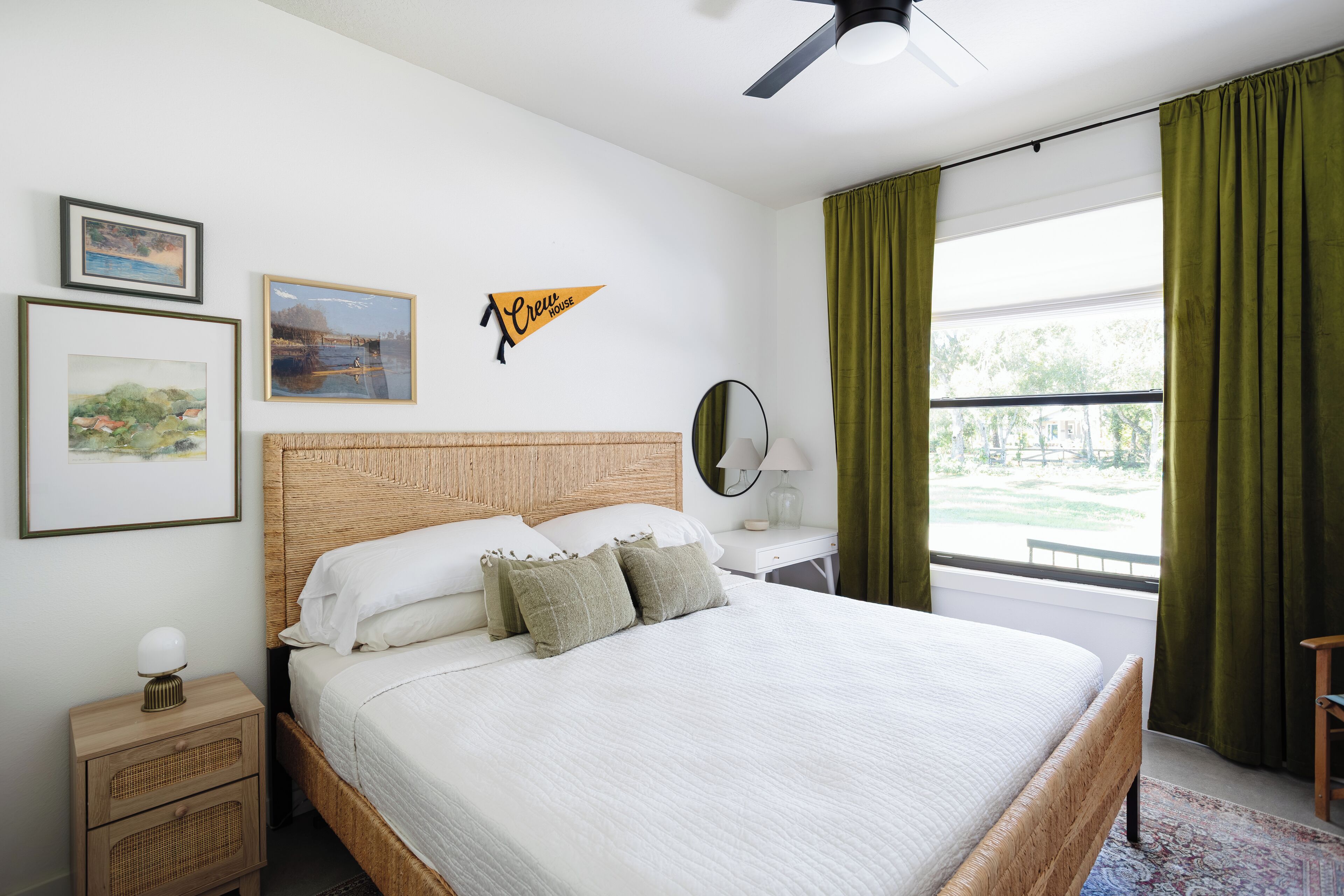 1 bedroom, desk, iron/ironing board, travel crib