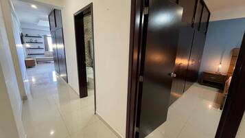 Blackout curtains, free WiFi, bed sheets