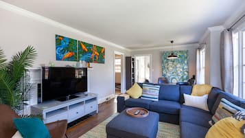 Smart TV, DVD player, books