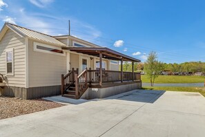 Exterior - Peaceful Deck & Pool Access! Blue Ridge Tiny Home (Morganton)