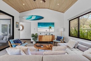Flat-screen TV, stereo