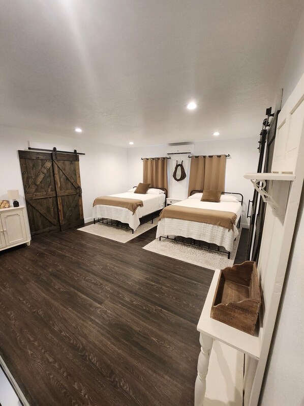 2 bedrooms, iron/ironing board, travel crib, free WiFi