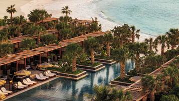 Indoor pool, 3 outdoor pools, open 8:00 AM to 8:00 PM, free pool cabanas