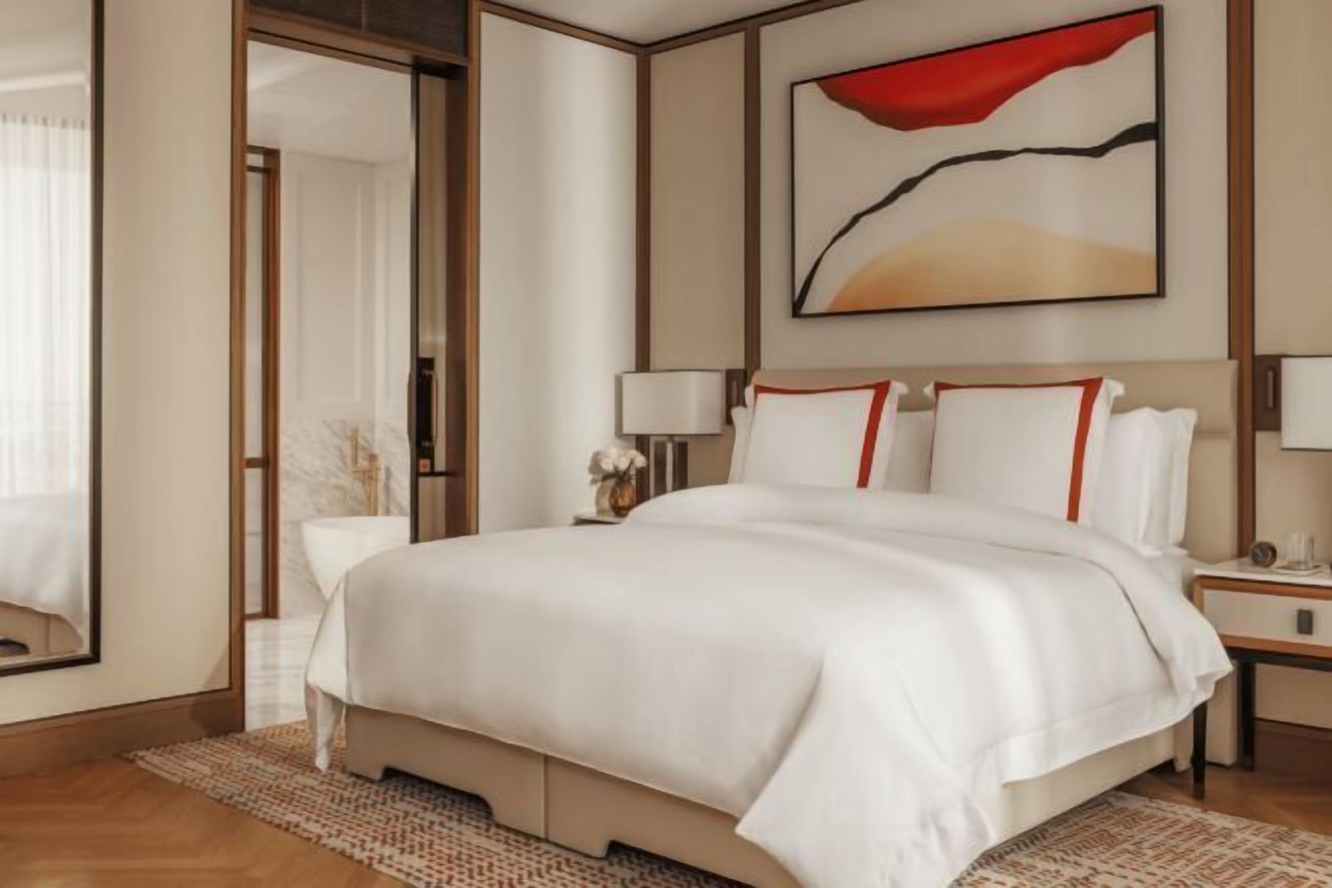 Ropa de cama de alta calidad, caja fuerte, mobiliario individual