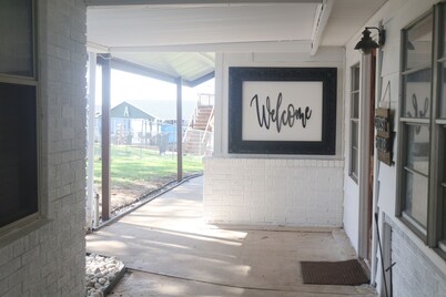 New Listing-2 Houses one level, Waterfront on Cove, Dock, Firepit, Game Room