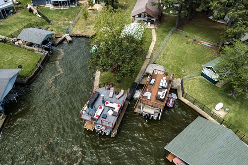 New Listing-2 Houses one level, Waterfront on Cove, Dock, Firepit, Game Room