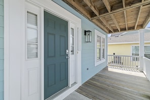 Exterior detail - "Oh Shell Yeah". 3 bedroom, 2.5 bath home, NEW Private Pool (Optional Heat) coming for 2023! (Holden Beach)