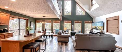 Smart-TV, Kamin, Videospiele, DVD-Player