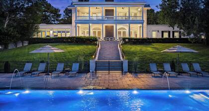 Huge Private Lakefront Mansion | 3 Homes | Sleeps 44 | Pool, Hot Tub, Pickleball & Dock