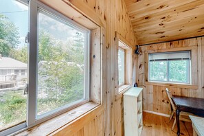Interior - Dog-friendly studio cabin with deck, kitchenette, & fast WiFi - steps to Acadia (Mount Desert)