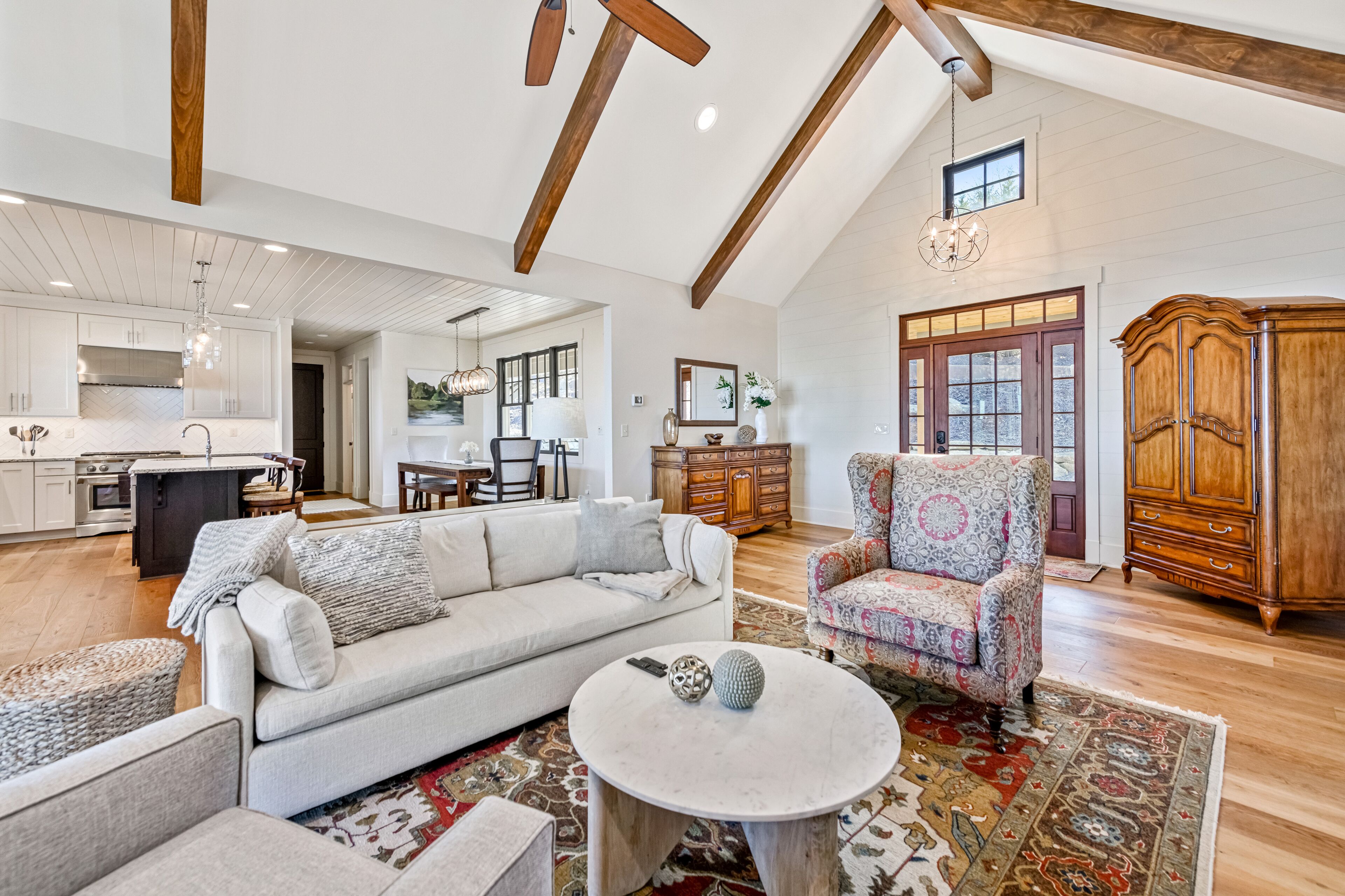Luxe mountain-view retreat with private hot tub, covered deck, & chef's kitchen