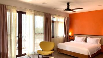 Desk, blackout curtains, iron/ironing board, free WiFi