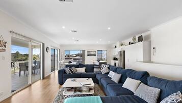 TV connectée, cheminée, jeux vidéo, lecteur de DVD