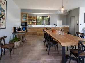 Dining - Villa with air conditioning and heated pool (Beaumes-de-Venise)