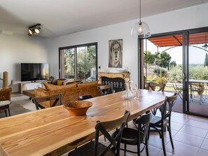 Dining - Villa with air conditioning and heated pool (Beaumes-de-Venise)