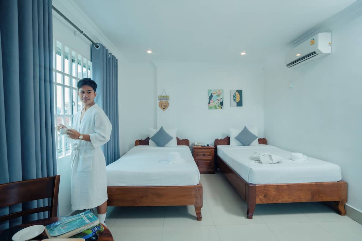 1 slaapkamer, een minibar, een kluis op de kamer, gratis wifi