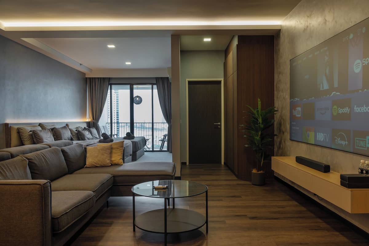 Luxury Seaview Projector Lounge by The Only Bnb | Living area