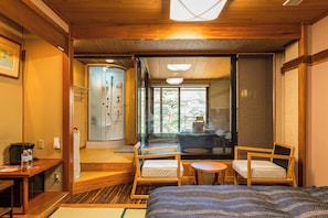 Chambre avec lits jumeaux, non-fumeur (with private open-air bath) | Literie de qualité, articles de minibar gratuits, coffre-fort