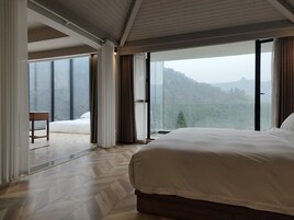 Suite monolocale panoramica | Biancheria da letto di alta qualità, copriletto in piuma