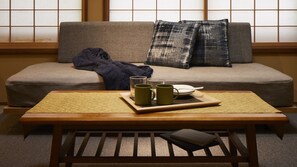 Deluxe Quadruple Room, 2 Bedrooms, Non Smoking | Living area | 48-inch flat-screen TV with digital channels, TV - Minn Nijo-jo (Kyoto)