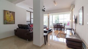 Classic Apartment | Living area - Bright 3BR in the Beating Heart of TLV (Tel Aviv)