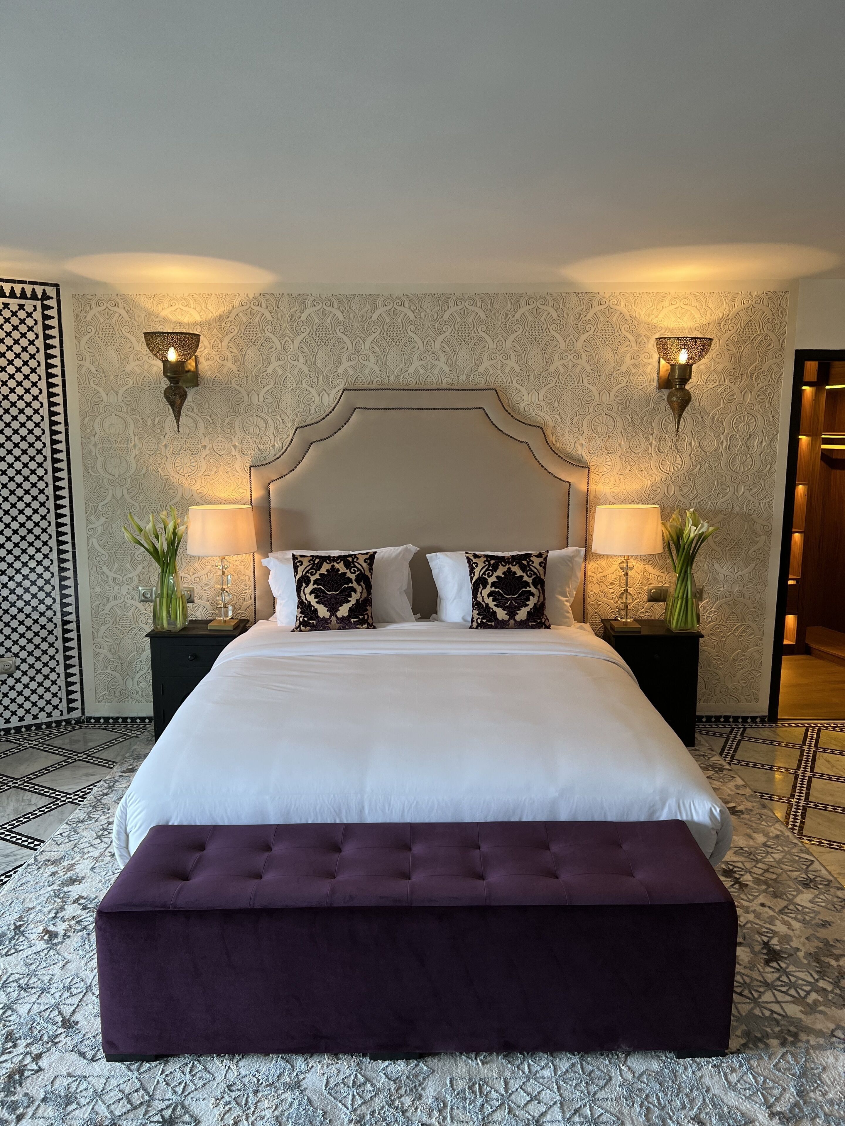 Premium bedding, down comforters, individually decorated