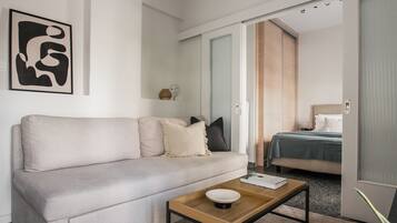 Standard Apartment | Living area | 43-inch Smart TV with digital channels, TV, Netflix