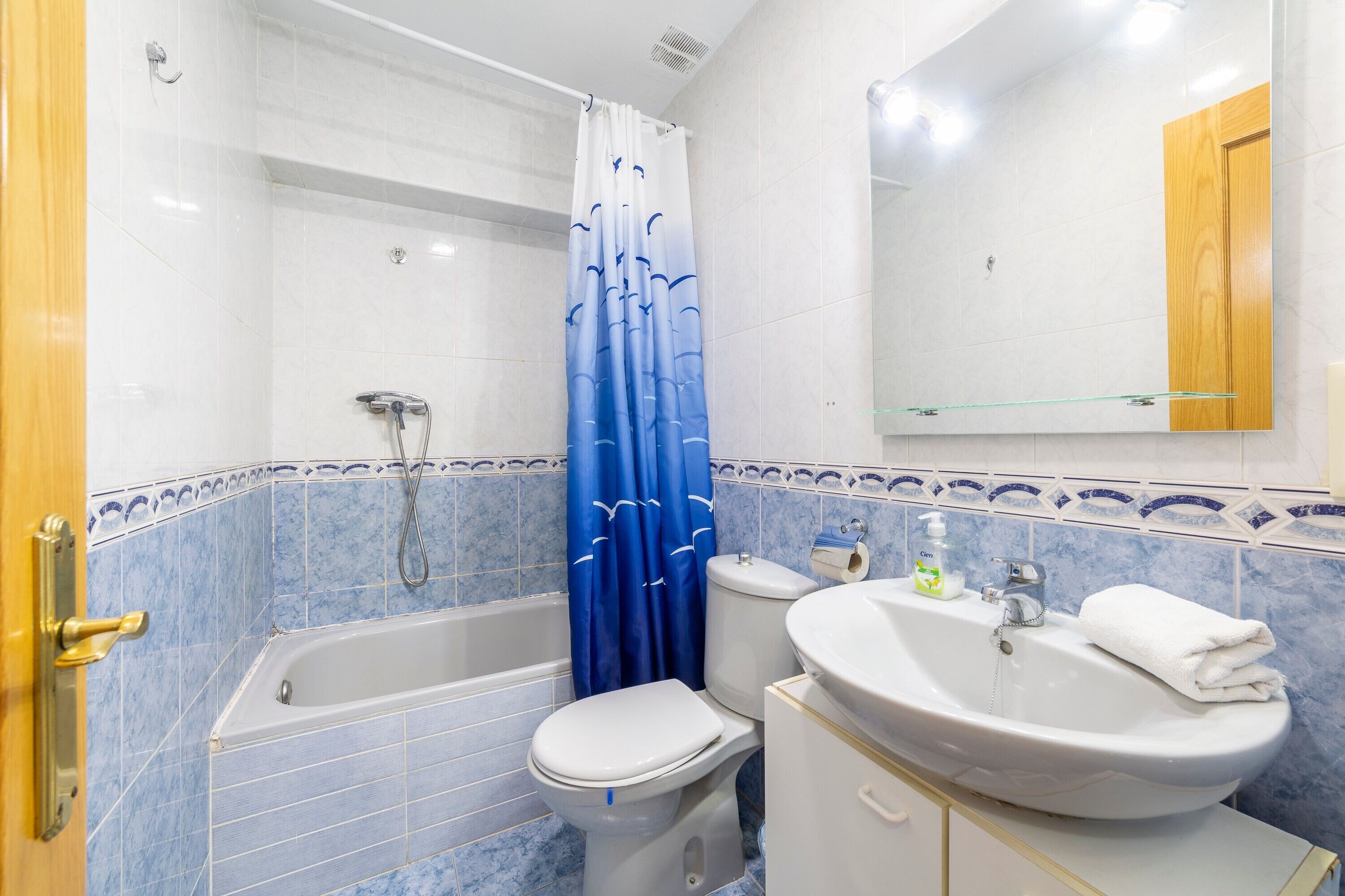 Baignoire, sèche-cheveux, serviettes fournies