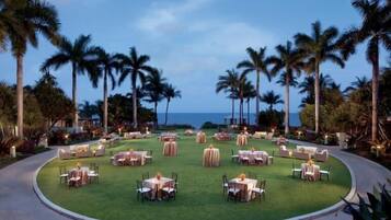 Outdoor banquet area