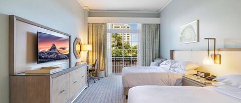 2 bedrooms, desk, iron/ironing board, travel crib