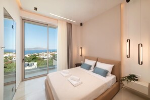3 bedrooms, travel crib, free WiFi - Seaview Lux - Modern vacation rental with private pool in Plaka, Crete (Pláka)