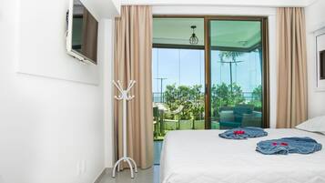 Apartment | Peralatan tempat tidur premium, langsir/tirai gelap terus