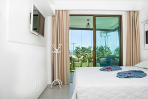 Apartamento | Ropa de cama de alta calidad y cortinas opacas