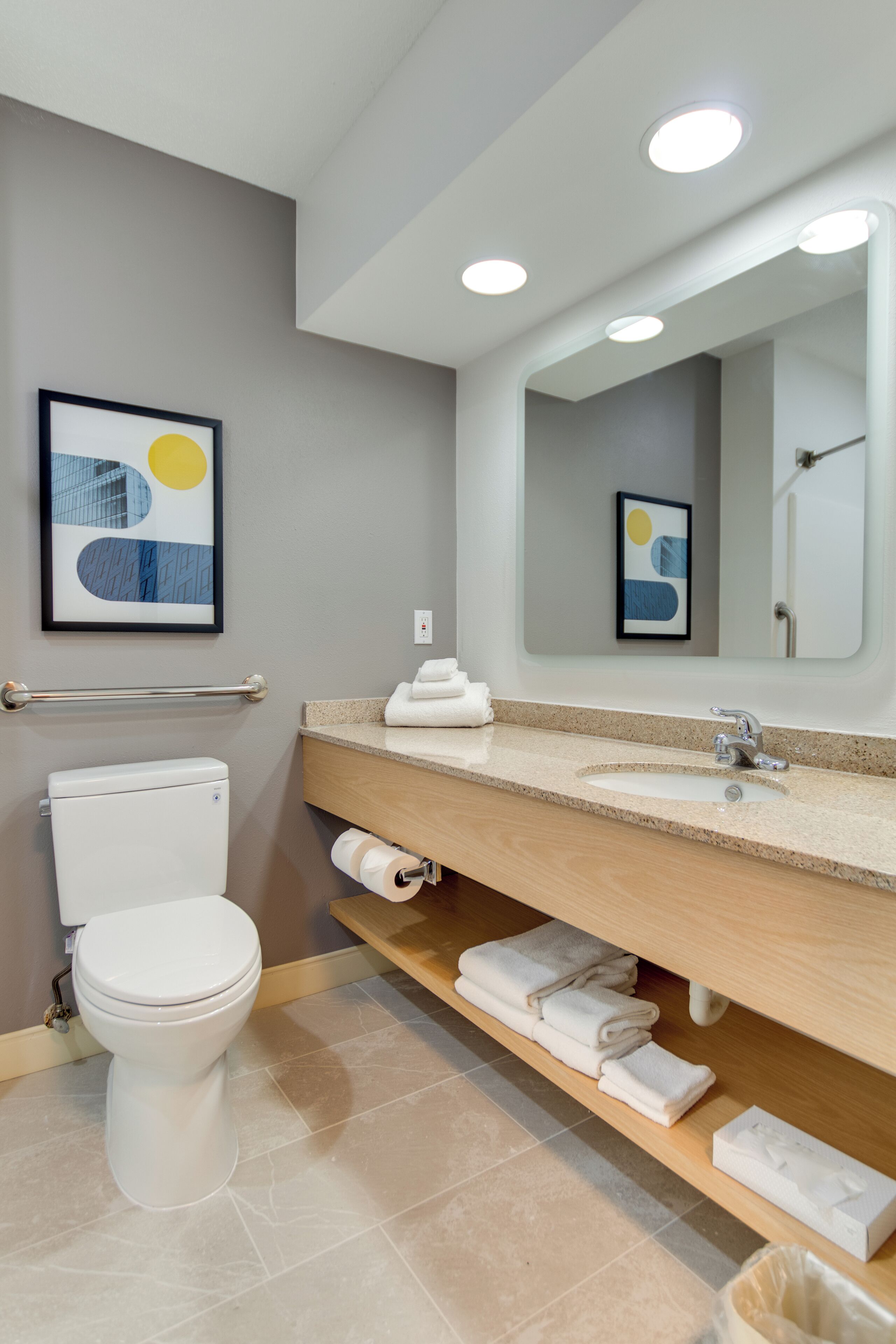 Free toiletries, hair dryer, towels