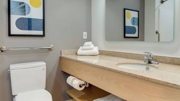 Free toiletries, hair dryer, towels