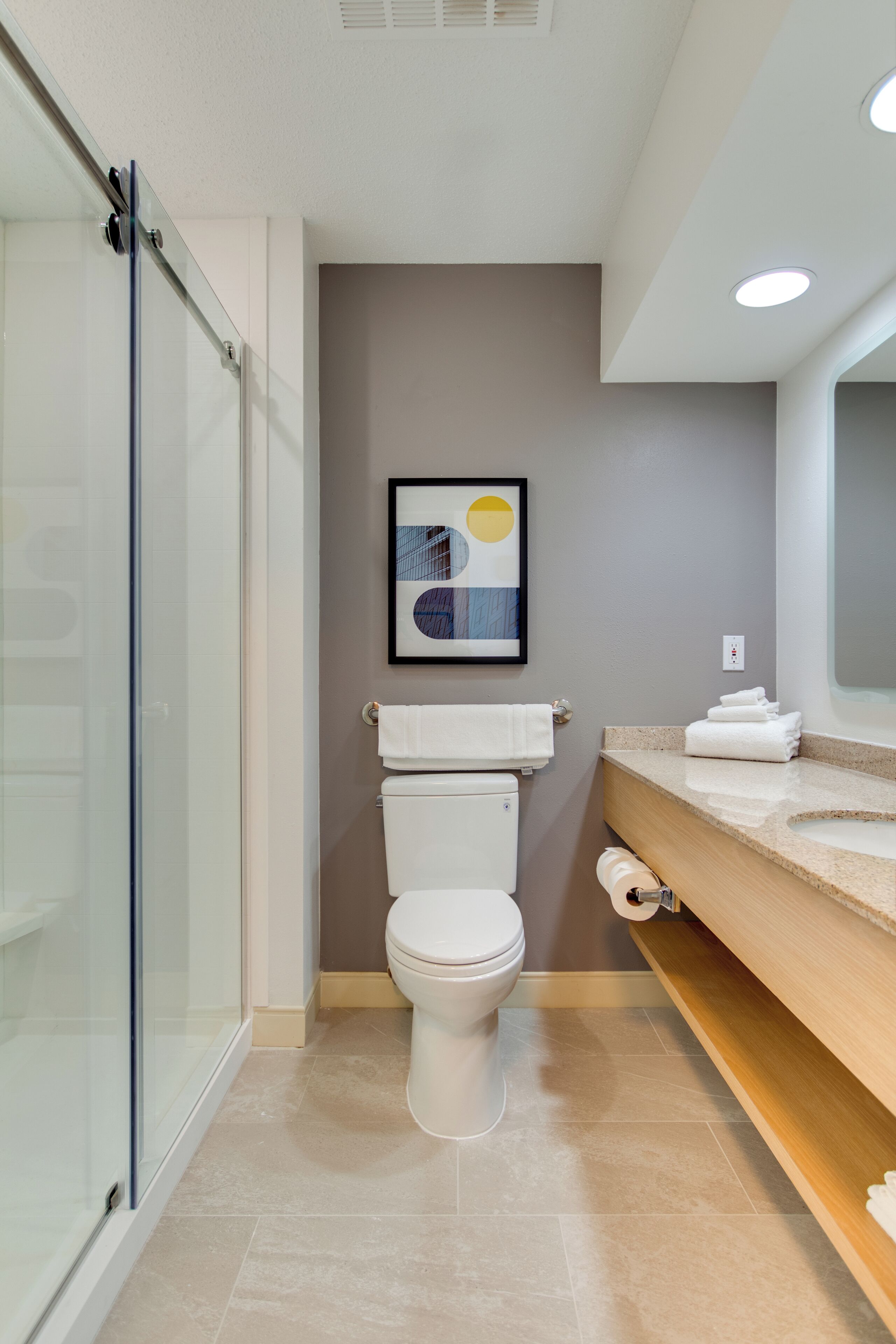 Free toiletries, hair dryer, towels