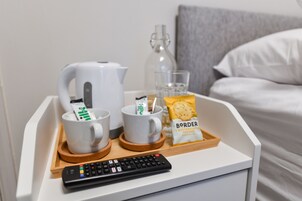 Comfort enkelrum | Badrum | Dusch, hårtork, handdukar och tvål