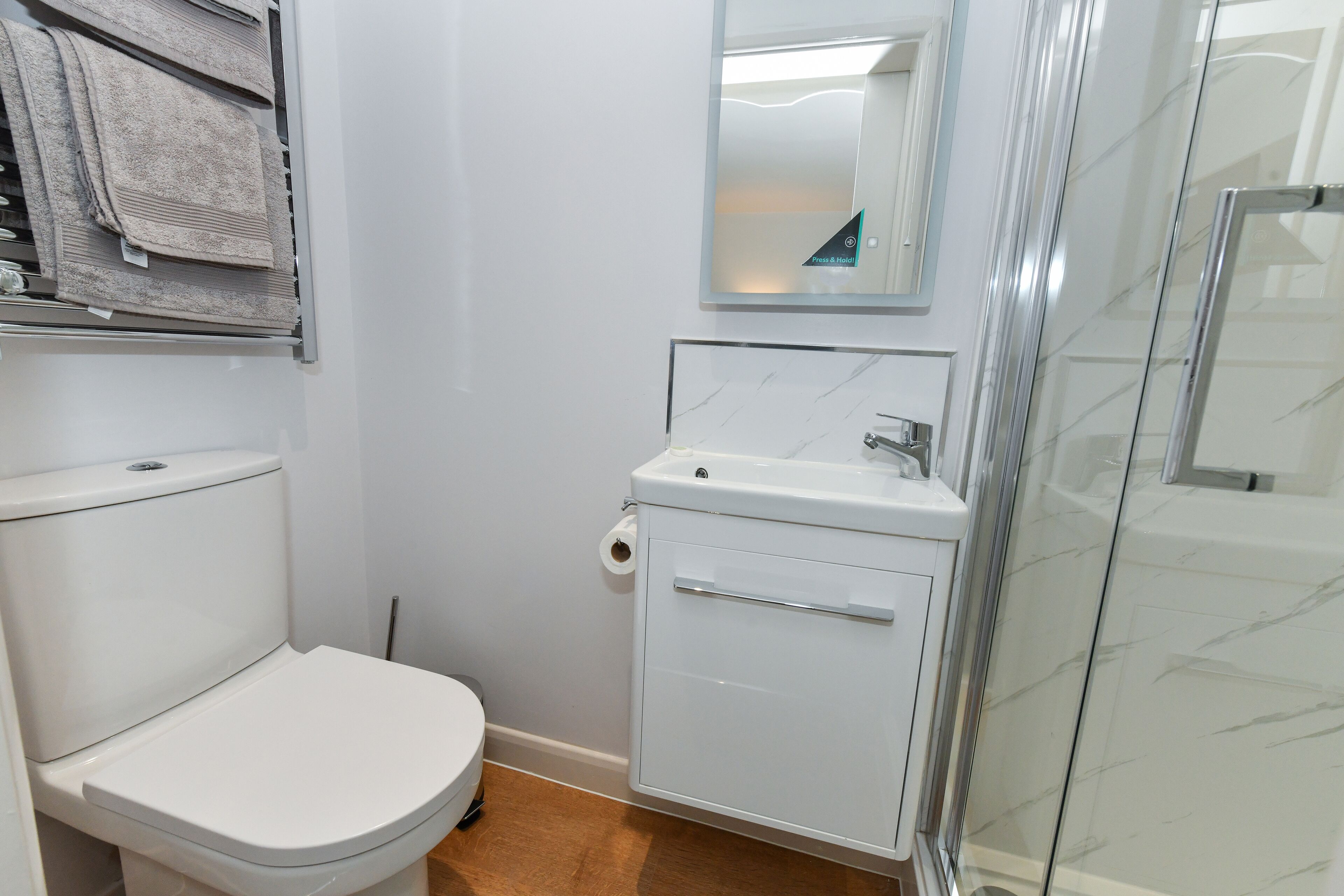 Comfort Double Room | Bathroom | Shower, hair dryer, towels, soap