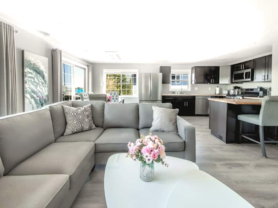 Deluxe Apartment | Living area | 50-inch Smart TV with cable channels, TV, DVD player