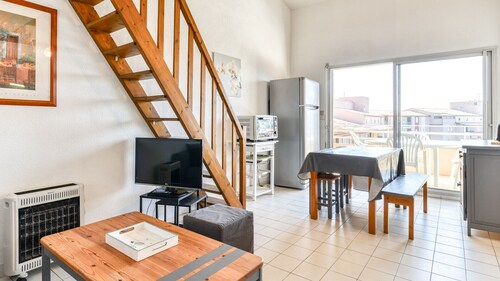 Appt lumineux 4/6 pers, terrasse, piscine, parking