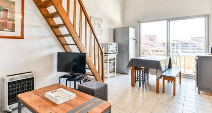 Appt lumineux 4/6 pers, terrasse, piscine, parking