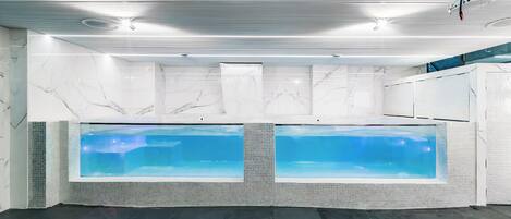 Indoor pool, a heated pool