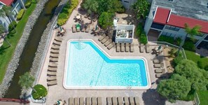 屋外プール、温水プール