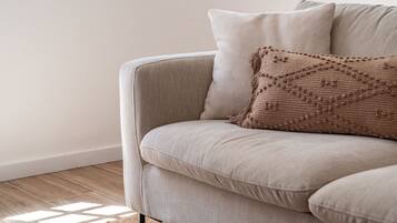 Televisión y chimenea