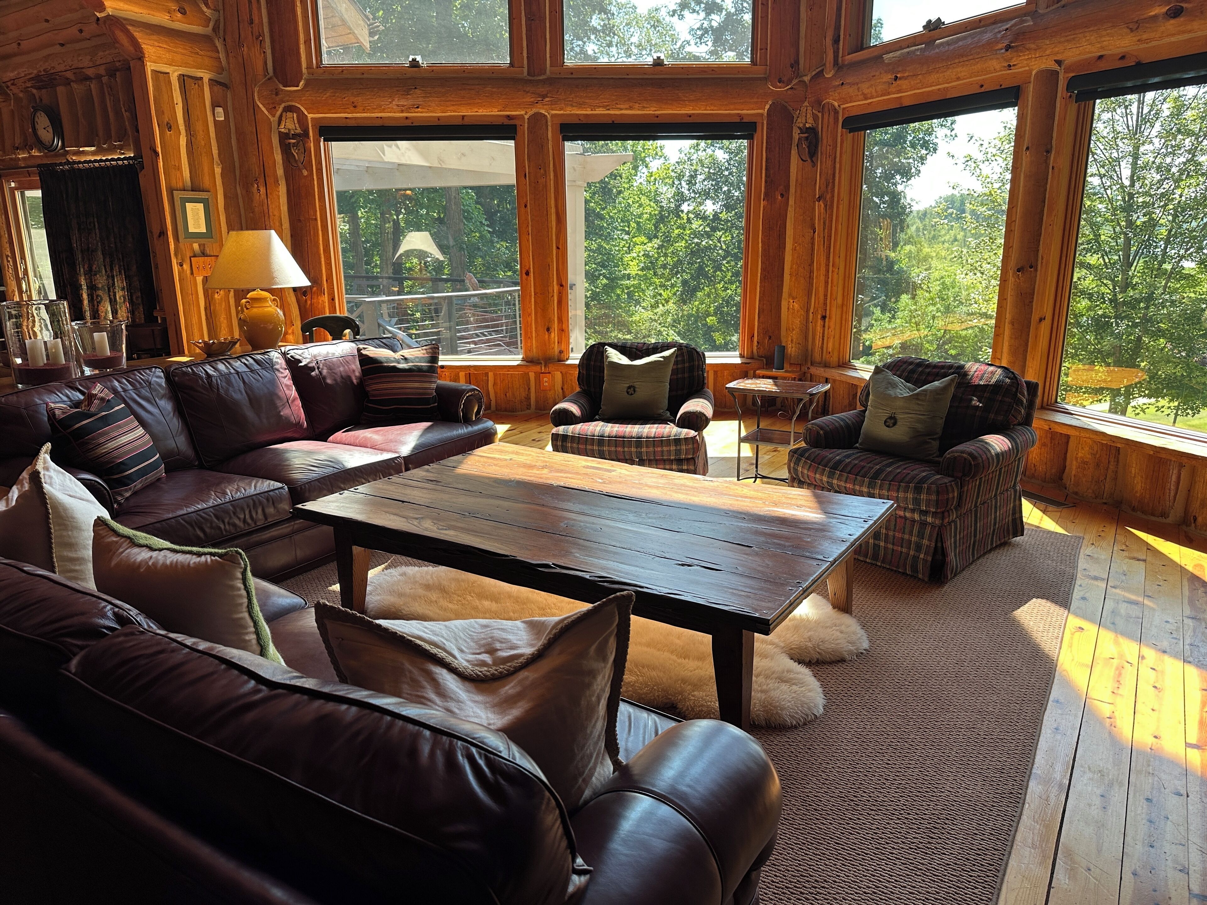 Televisión y chimenea 